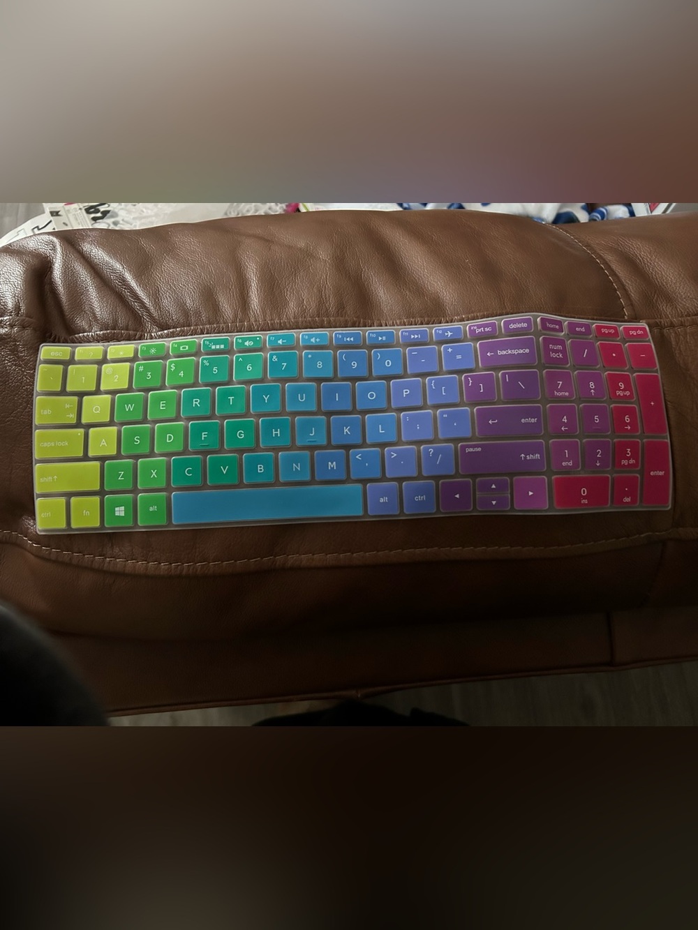 Rainbow Silicone Keyboard Cover - Colorful Ombre Keys